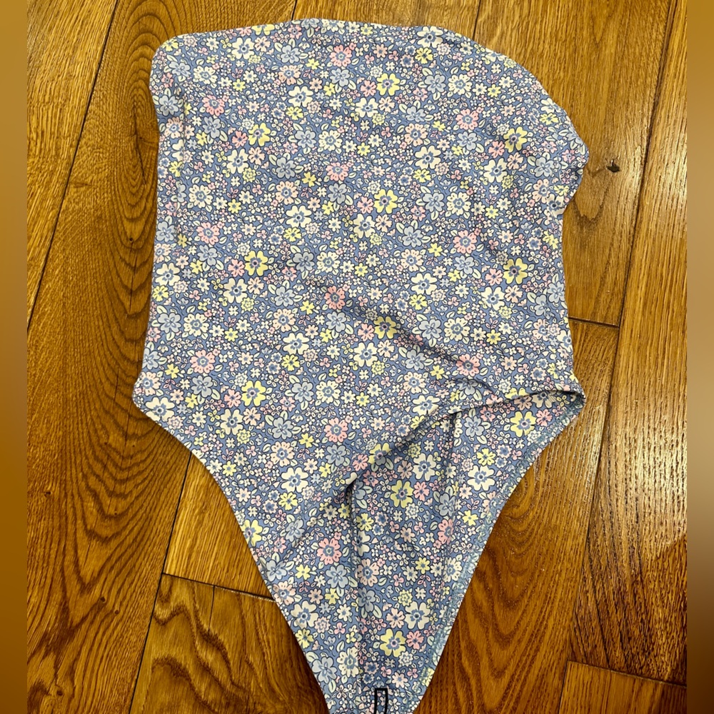 Frankie’s Bikinis Blue Floral One Piece